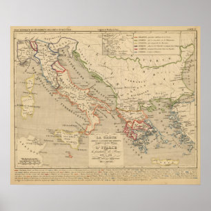 La Grece, l'Italie, 1190 ein 504 Handels JC Poster