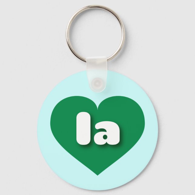 la green heart - I Liebe la la Schlüsselanhänger (Vorderseite)