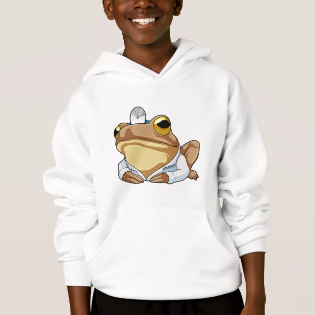 La grenouille comme docteur avec le manteau du doc (Devant)