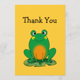 La grenouille mignonne vous remercient des cartes