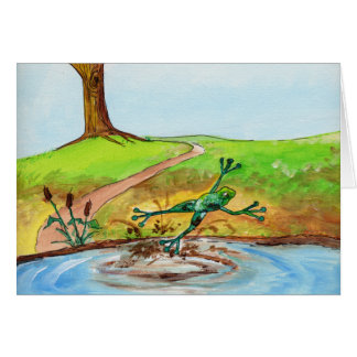 La grenouille sautant par la boue