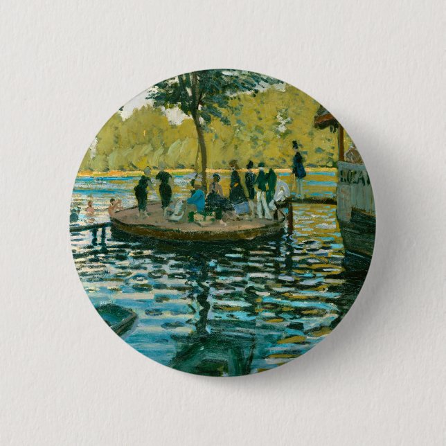 La Grenouillere - Claude Monet - 1869 Button (Vorderseite)