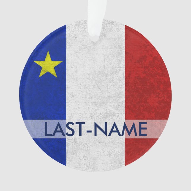 La grunge affligée par nom de famille acadien de (devant)