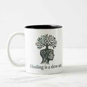 "La guérison est un art lent" Mug Mindful Tree Roo