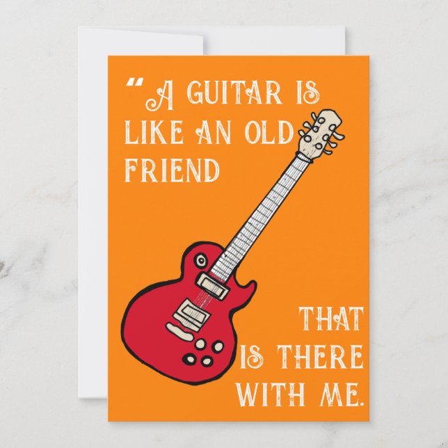 la guitarra QUOTE Feiertagskarte (Vorderseite)
