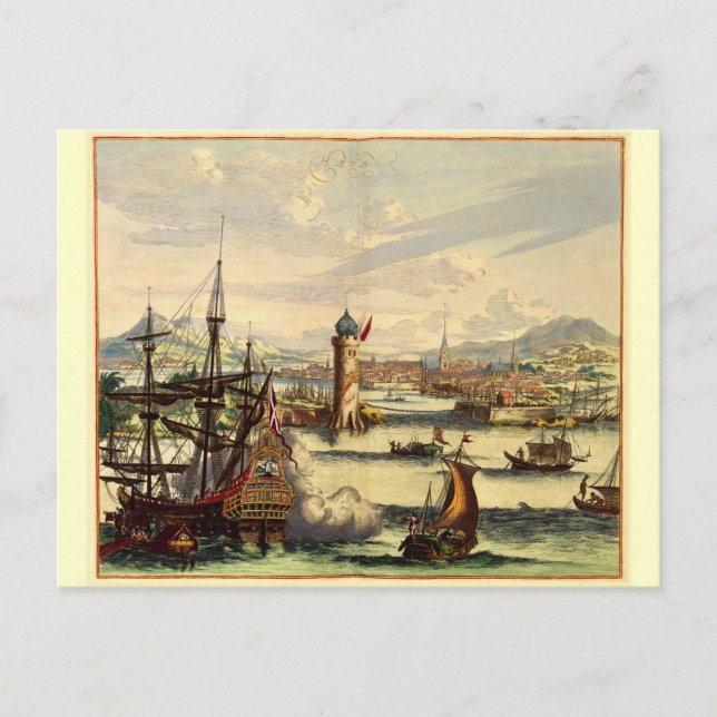 La Habana, Kuba, mit VOC Amsterdam Postkarte (Vorderseite)