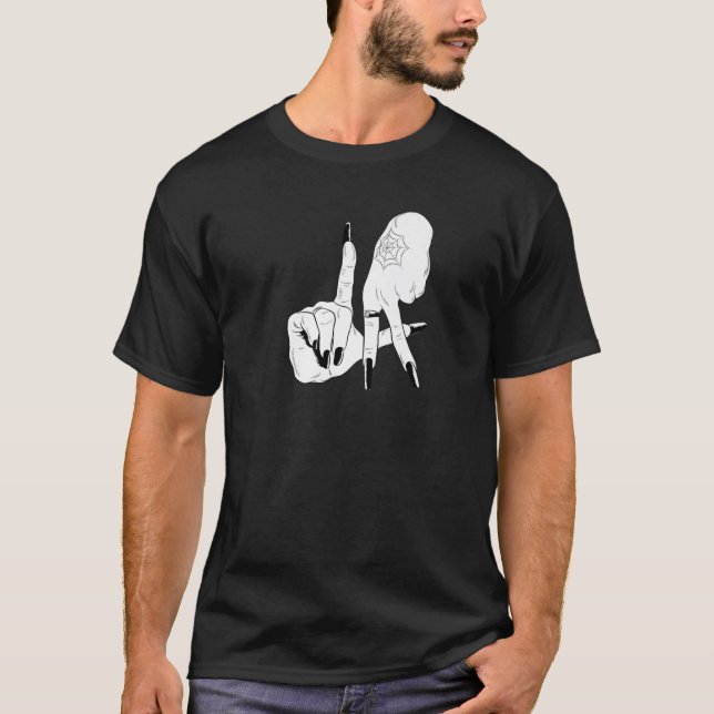LA Halloween Hexenschrift für LA Locations und LA T-Shirt (Vorderseite)