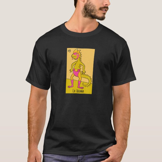 La Iguana Mexican Luchador Wrestler Lottery Card T-Shirt (Vorderseite)
