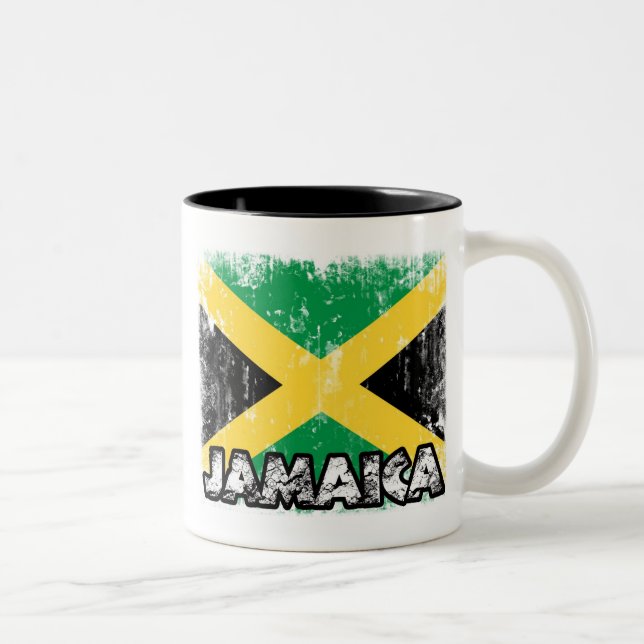 La Jamaïque - tasse affligée de drapeau (Droit)