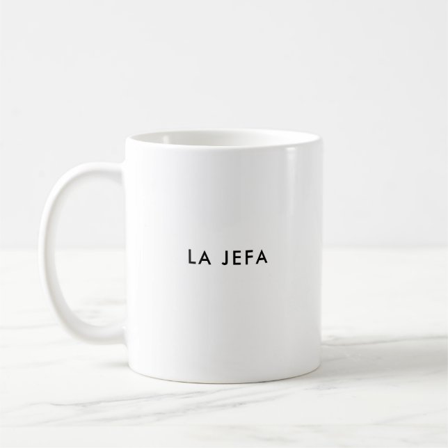 La Jefa | Der Boss | Spanisch-Tasse Kaffeetasse (Links)