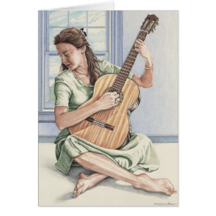 La jeune carte de guitariste