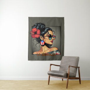 La Jíbaraza 12 – Puerto-ricanische Jíbara-Kunst •  Wandteppich