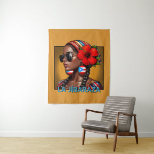 La Jíbaraza 4 – Puerto-ricanische Jíbara-Kunst • B Wandteppich