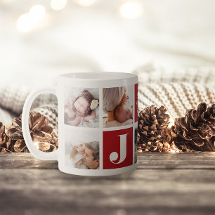 La joie festive Mug Collage de photos de vacance