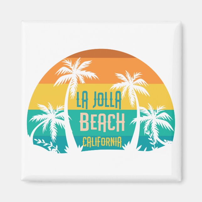La Jolla Beach Retro Magnet (Vorne)