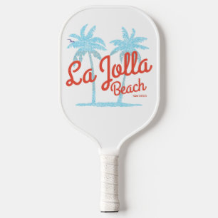 La Jolla Beach San Diego Vintag Palmen Pickleball Schläger