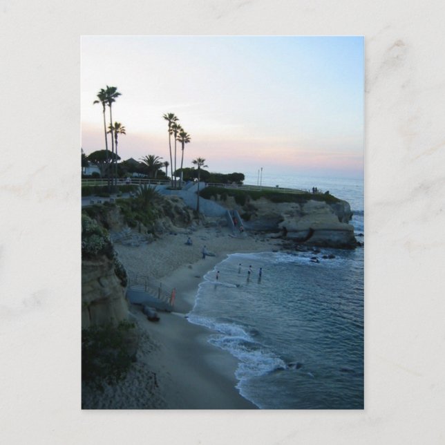La Jolla Beach Sunset Custom California Postkarten (Vorderseite)