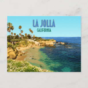 La Jolla Cove Beach San Diego Vintag Postkarte