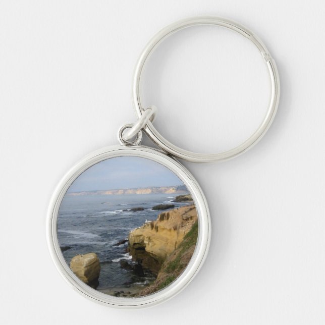 La Jolla Cove Beach Seabirds Custom Schlüsselanhän Schlüsselanhänger (Vorne)