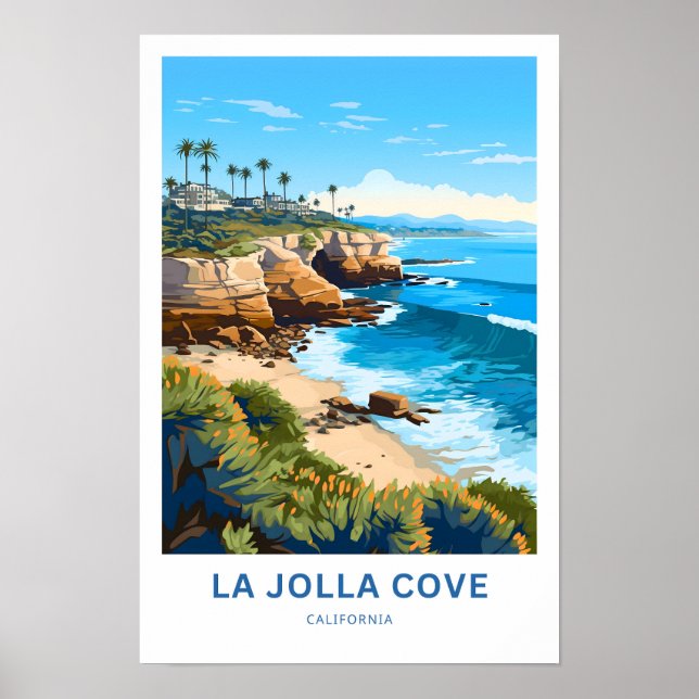 La Jolla Cove California Reisedruckerei Poster (Vorne)