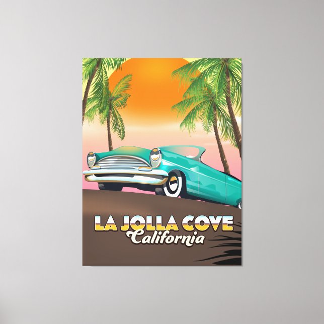La Jolla Cove California Reiseplakat Leinwanddruck (Vorderseite)