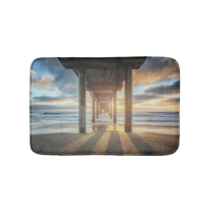 La Jolla, Scripps Pier an Sonnenuntergang San Badematte