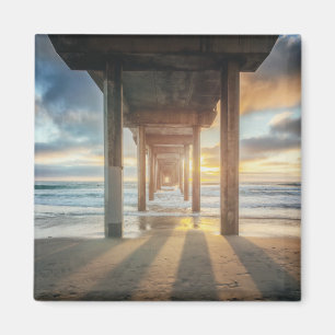 La Jolla, Scripps Pier an Sonnenuntergang   San Magnet