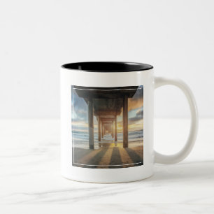 La Jolla, Scripps Pier an Sonnenuntergang   San Zweifarbige Tasse