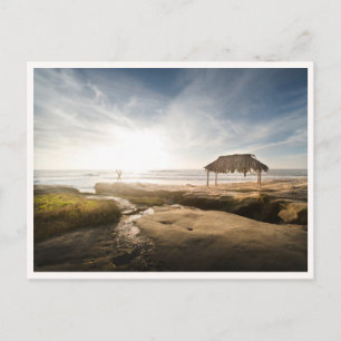 La Jolla Sonnenuntergang San Diego Windnsea Beach  Postkarte