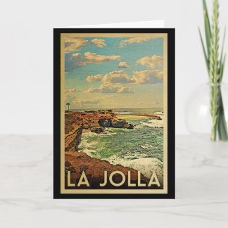 La Jolla Vintage Reise - Kalifornien Küste Karte