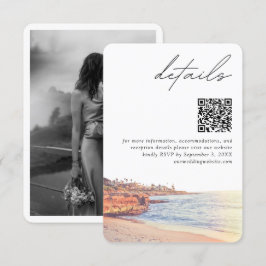 La Jolla Wedding Modern Details QR Code Begleitkarte