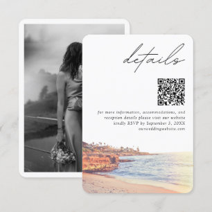La Jolla Wedding Modern Details QR Code Begleitkarte