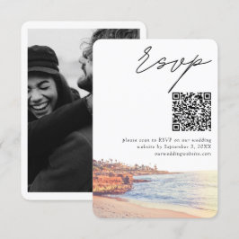 La Jolla Wedding Modern UAWG QR Code Begleitkarte