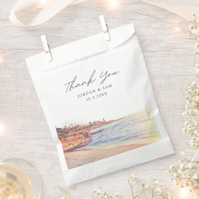 La Jolla Wedding Personalisiertes Foto Geschenktütchen (Ausgeschnitten)