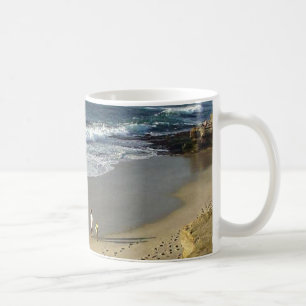 La- Jollabucht-Ozean-Strand-Sand-Wellen Kaffeetasse