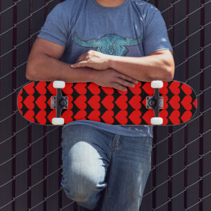 LA JOURNÉE DE VALENTINE ROUGE COEURS SKATEBOARD DE