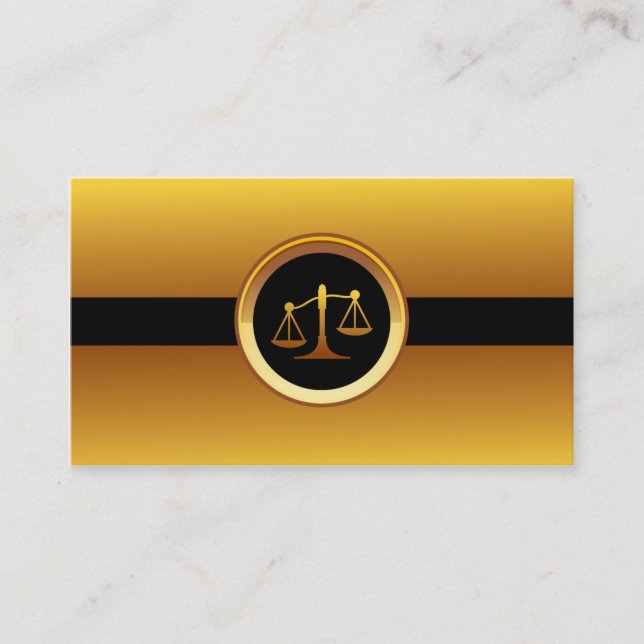 La justice d'or mesure le carte de visite (Devant)
