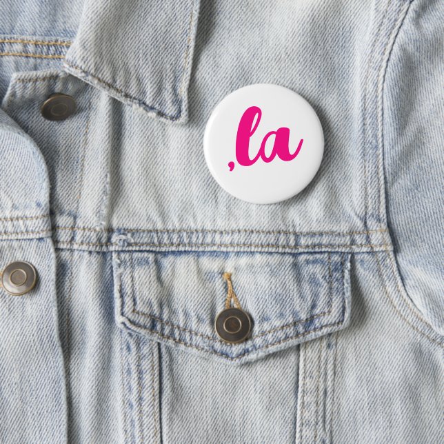 ,la Kamala comma aussprechen heißen rosa Text Button (Beispiel)