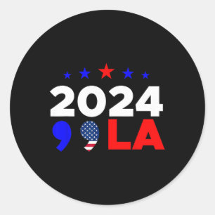 La Kamala Harris 2024: Wahlpräsident Runder Aufkleber