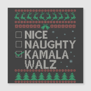 La Kamala Harris hässlicher Weihnachtspullover Wah Magnetkarte