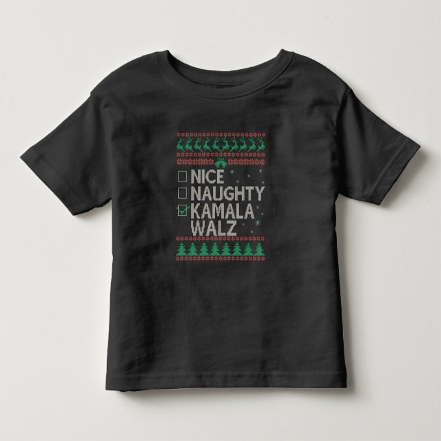 La Kamala Harris Ugly Christmas Sweater-Wahl Kleinkind T-shirt (Vorderseite)