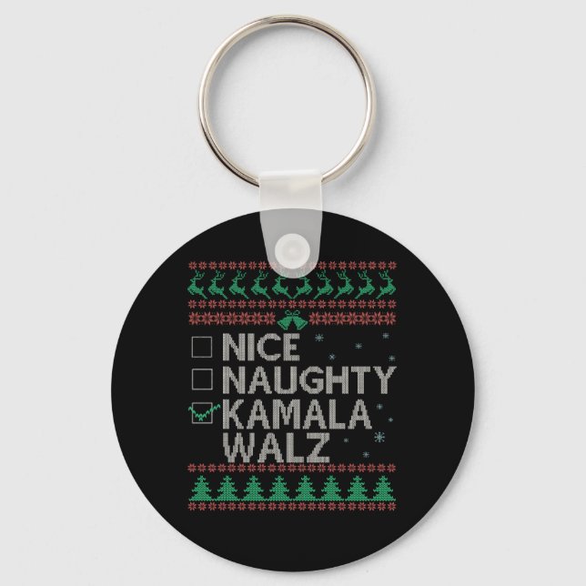 La Kamala Harris Ugly Christmas Sweater-Wahl Schlüsselanhänger (Vorderseite)