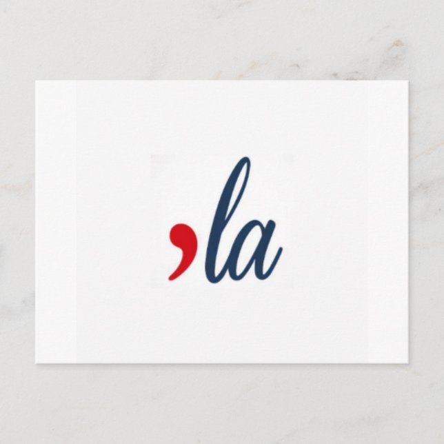 'la Kamala Harris. Weiß Postkarte (Vorderseite)