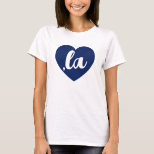,la KAMALA Herz blau Demokrat Text T-Shirt