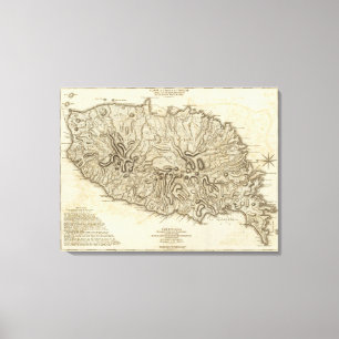La Kartende L'Isle de Granate Leinwanddruck