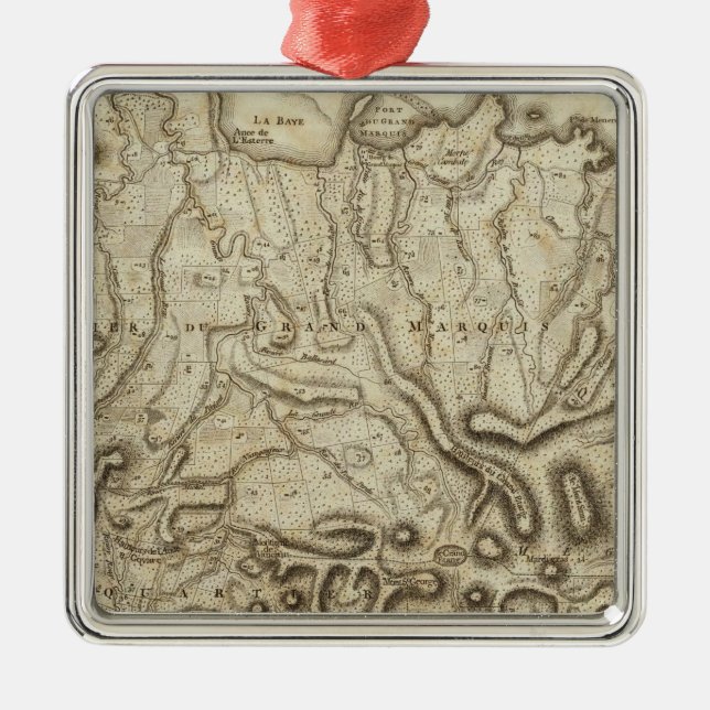 La Kartende L'Isle de Granate Ornament Aus Metall (Vorne)