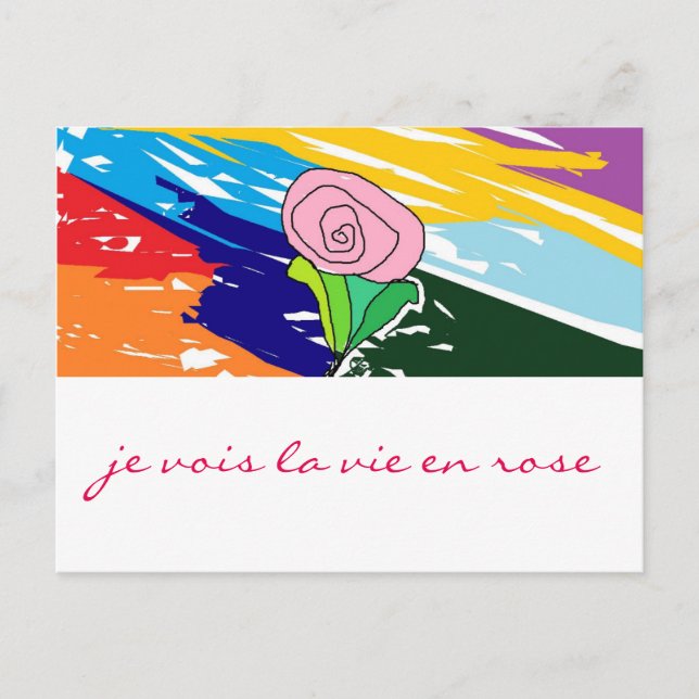 La konkurrieren en-Rosenkarte Postkarte (Vorderseite)