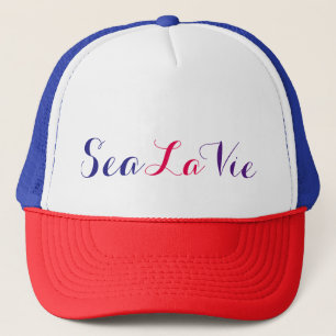 la La de mer luttent le casquette de plage de