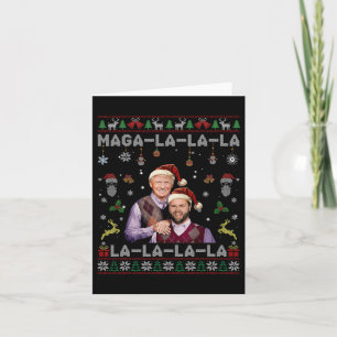 La La La Donald Trump Potus 47 Ugly Christmas Swea Karte