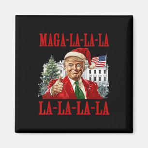 La La La Donald Trump Potus 47 Ugly Christmas Swea Magnet